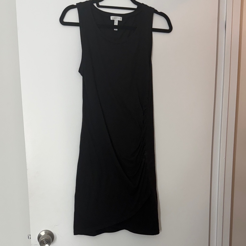 Leith Black Sleeveless Sheath Midi Dress